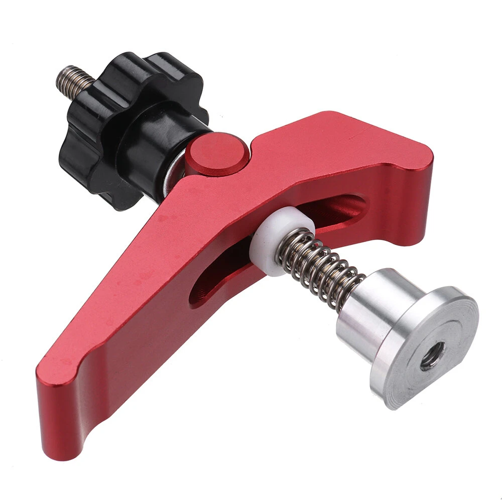 HONGDUI 2 Pcs Red Quick Acting Hold Down Clamp Aluminum Alloy T-Slot T-Track Clamp Set Woodworking Tool For Woodworking Table 10 HONGDUI 2 Pcs Red Quick Acting Hold Down Clamp Aluminum Alloy T-Slot T-Track Clamp Set Woodworking Tool For Woodworking Table - Image 8