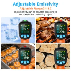 MESTEK Advanced Infrared Thermometer IRO2C Wide Temperature Range (-50°C To 800°C) Adjustable Emissivity 12-Point Laser Inverted Color Screen HD Backlight Accurate Measurements Ideal For Industrial HVAC And Home Use -Home-Tools 05a8fb4c 8b0b 419f 92dc 2a91c9a9f9c4
