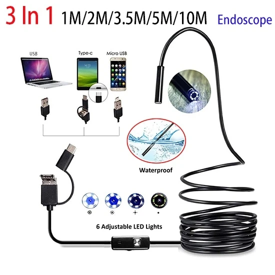 2M 7MM Endoscope Camera USB Type C Mobile Probe Borescope Inspection Endoscopic For Android Smartphone For Cars Endoscope Camera 3 2M 7MM Endoscope Camera USB Type C Mobile Probe Borescope Inspection Endoscopic For Android Smartphone For Cars Endoscope Camera
