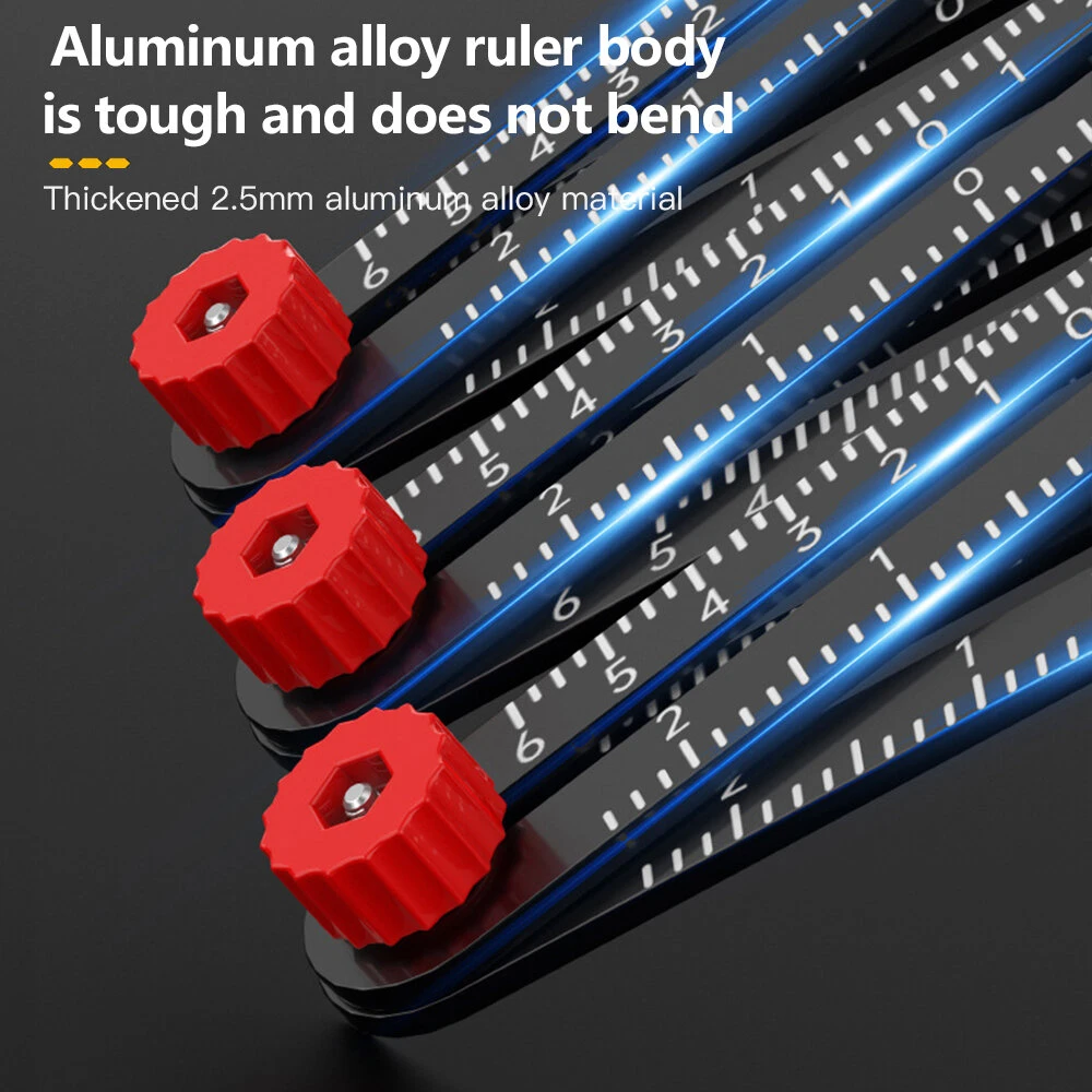 6/9/12 Fold Aluminium Alloy Angle Ruler Finder Measuring Ruler Perforated Mold Template Tool Locator Drill Guide Tile Hole 6 6/9/12 Fold Aluminium Alloy Angle Ruler Finder Measuring Ruler Perforated Mold Template Tool Locator Drill Guide Tile Hole - Image 4