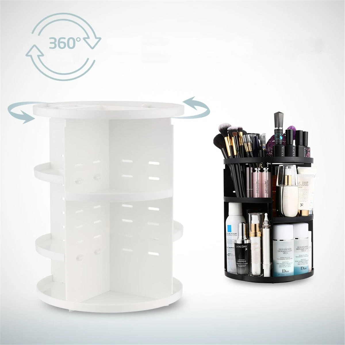 360 Degree Rotating Makeup Organizer Box Transparent Acrylic Brush Holder Jewelry Makeup Organizer Cosmetic Beauty Storage Box 6 360 Degree Rotating Makeup Organizer Box Transparent Acrylic Brush Holder Jewelry Makeup Organizer Cosmetic Beauty Storage Box - Image 4