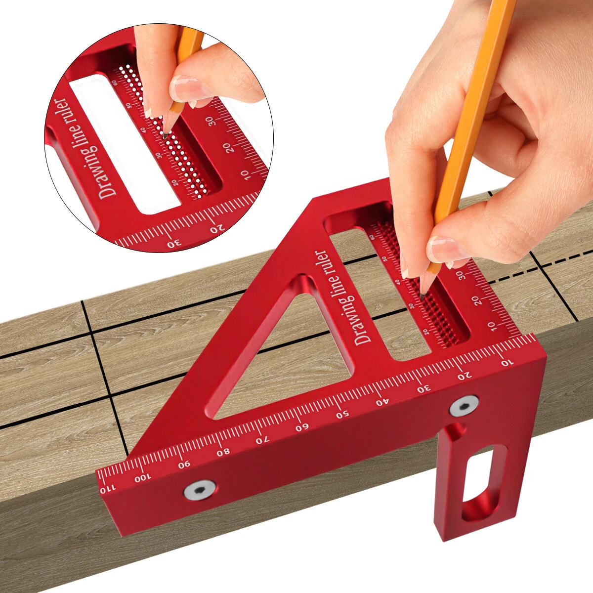 Carpenter Square Aluminum Miter Triangle Hole Ruler Woodworking Square Protractor 3D Multi Angle 45 90 Degree Layout Measuring Tool 3 Carpenter Square Aluminum Miter Triangle Hole Ruler Woodworking Square Protractor 3D Multi Angle 45 90 Degree Layout Measuring Tool