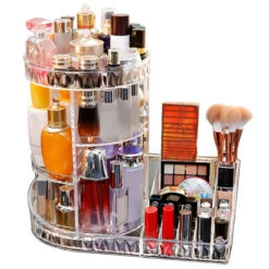 360 Degree Rotation Transparent Tabletop Acrylic Cosmetic Rotating Makeup Organizer Spinning Rack Large Capacity -Home-Tools 0c5fe2b4 2aea 434e 9d61 4ff9fbfd5040
