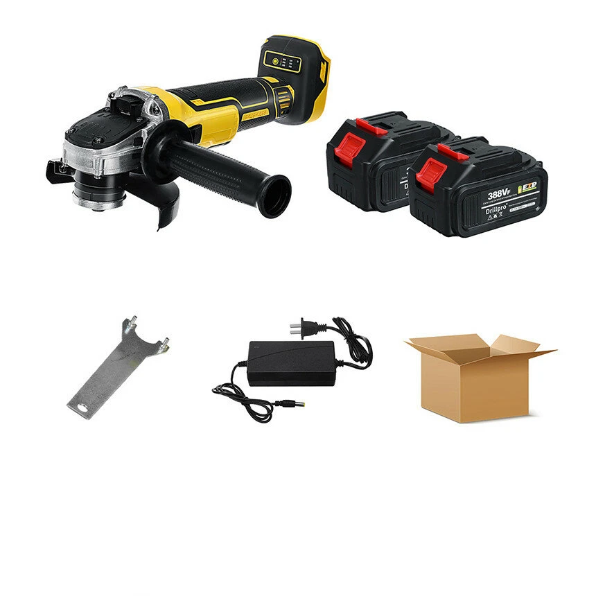 Drillpro 388VF 100mm/125mm Brushless Angle Grinder Wireless Rechargeable Wood Metal Cutting Polishing Tool W/ 1/2 Battery 14 Drillpro 388VF 100mm/125mm Brushless Angle Grinder Wireless Rechargeable Wood Metal Cutting Polishing Tool W/ 1/2 Battery - Image 12