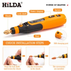 HILDA 3.6V Cordless Mini Drill Rotary Power Tools 3 Gears Compact And Versatile 5000/10000/15000rpm 3.2mm Chuck Size Lightweight Portable And Easy To Use Ideal For DIY Projects 12 HILDA 3.6V Cordless Mini Drill Rotary Power Tools 3 Gears Compact And Versatile 5000/10000/15000rpm 3.2mm Chuck Size Lightweight Portable And Easy To Use Ideal For DIY Projects -Home-Tools 127d138f 0cb8 4b46 96d6 7d8b016a60e4