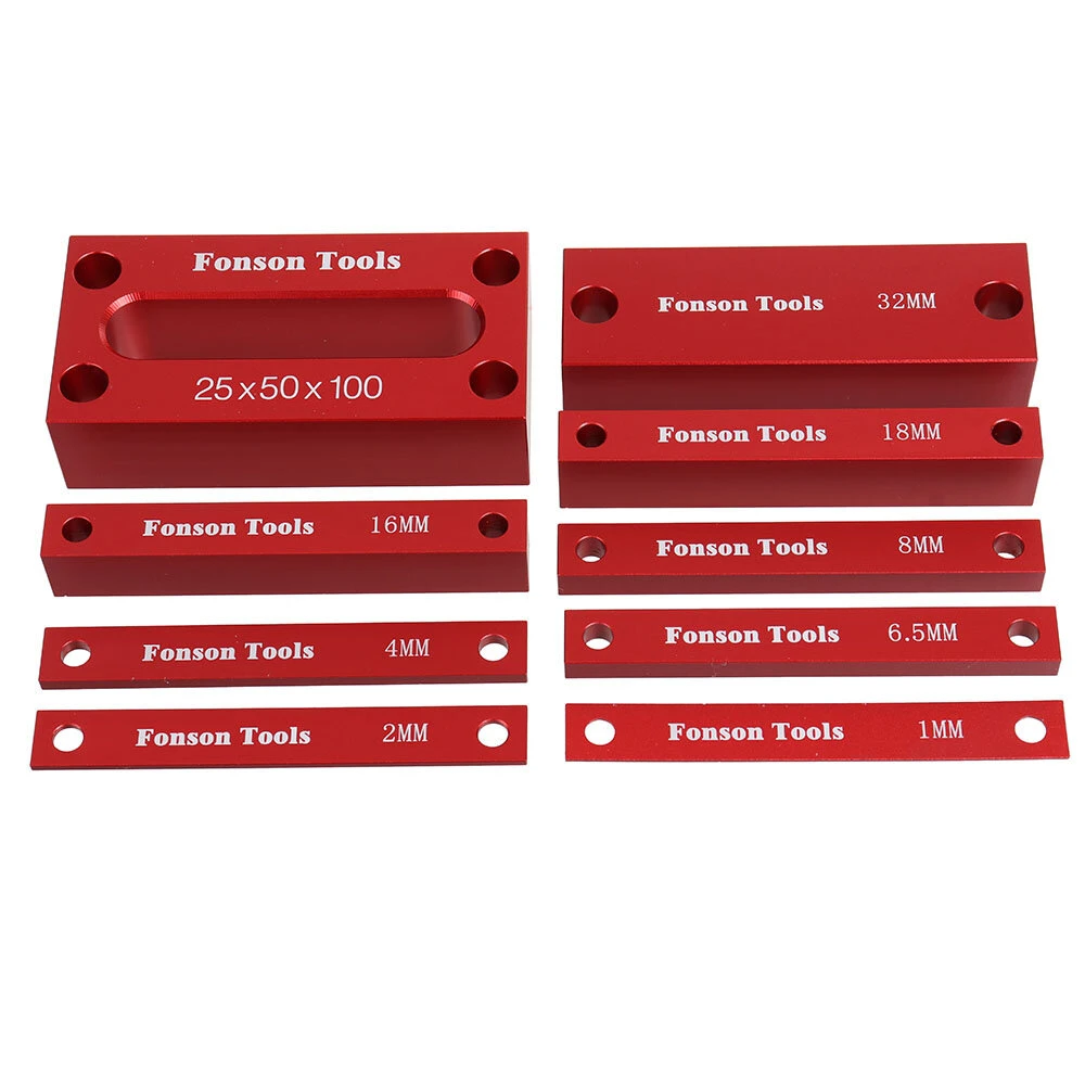 Fonson 9pcs Metric Inch Woodworking Setup Blocks Height Gauge Precision Aluminum Alloy Setup Bars For Router And Table Saw Accessories 5 Fonson 9pcs Metric Inch Woodworking Setup Blocks Height Gauge Precision Aluminum Alloy Setup Bars For Router And Table Saw Accessories - Image 3