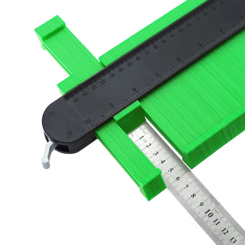 10 Inch Contour Gauge Green Lockable Shape Radial Ruler Profiling Gauge Taking Device 7 10 Inch Contour Gauge Green Lockable Shape Radial Ruler Profiling Gauge Taking Device - Image 5