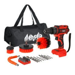 Mensela ED-LX2 18V Cordless Brushless Impact Drill Driver Electric Hammer Drill Screwdriver 25+3 Gear Torque 2 Variable Speed W/ 2.0Ah Battery For Makita For Drilling Wood Metal -Home-Tools 19c7fc15 9f00 48e3 897d 7adfe895d618