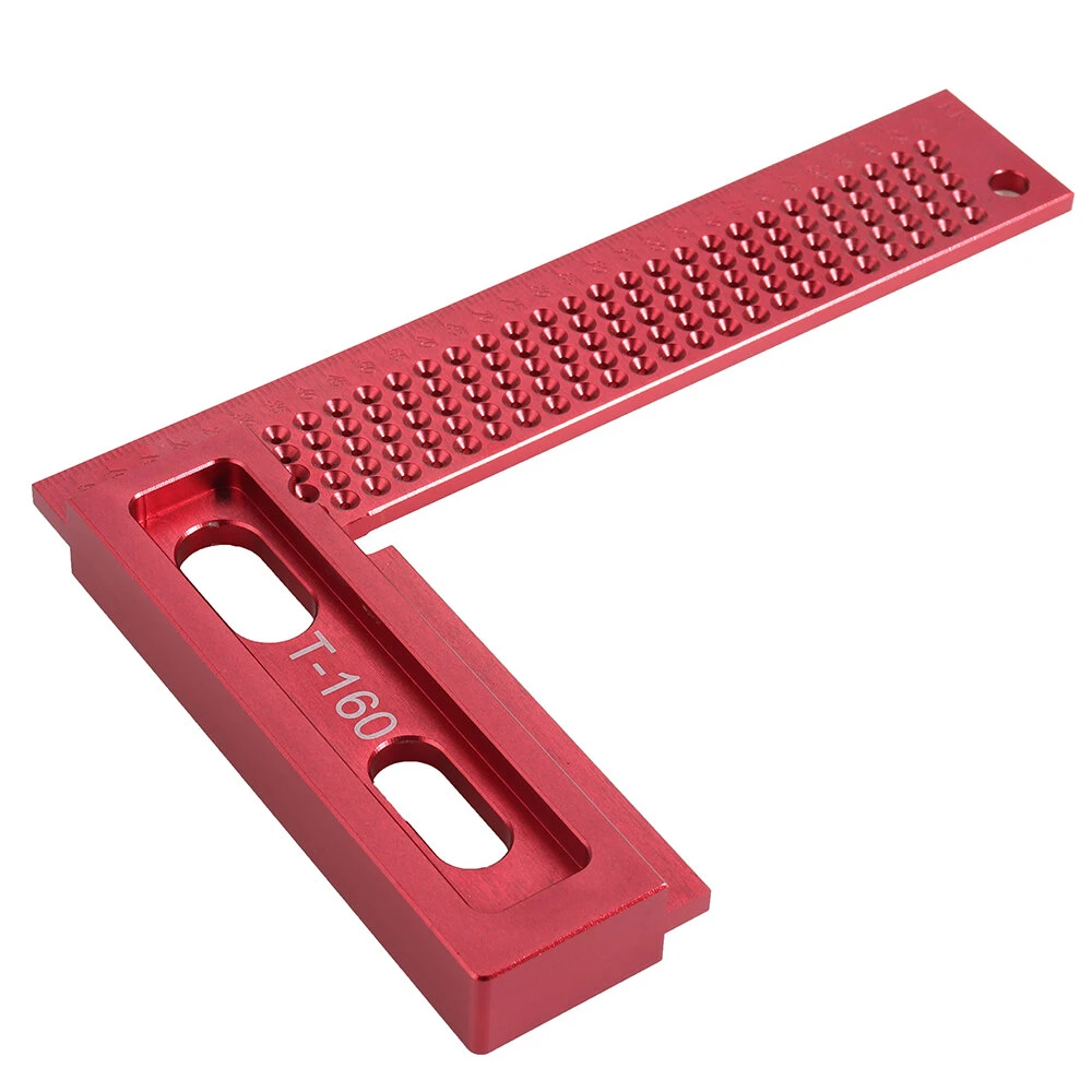 L Type 160/200mm Aluminum Alloy Woodworking Square Hole Positioning Metric Measuring Ruler Carpenter Scriber 6 L Type 160/200mm Aluminum Alloy Woodworking Square Hole Positioning Metric Measuring Ruler Carpenter Scriber - Image 4