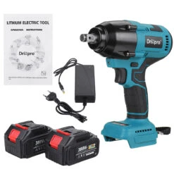 Drillpro 800nm Max. High Torque Cordless Electric Wrench With 1 Or 2 Battery Brushless Wrench Tool Car Repair -Home-Tools 1d65a187 e96d 4317 a46f a2653dc110e7