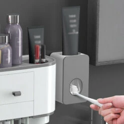 Magnetic Adsorption Toothbrush Holder With Cup Wall Mount And Washing Storage Storage Baskets -Home-Tools 1ee1e416 7eec 495a b8e4 895ba5f65472