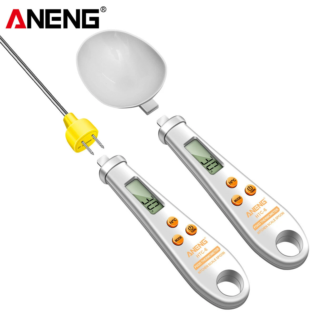 ANENG HTC-6 Multifunctional Kitchen Tool Electronic Weighing Spoon With Integrated Food Thermometer Precise Gram/Ounce/Pound Conversion Durable ABS And Stainless Steel 6 ANENG HTC-6 Multifunctional Kitchen Tool Electronic Weighing Spoon With Integrated Food Thermometer Precise Gram/Ounce/Pound Conversion Durable ABS And Stainless Steel - Image 4