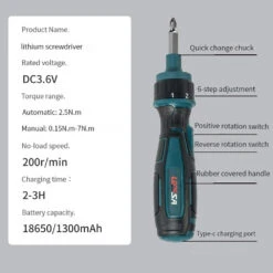 11PCS 200r/min Household Ratchet Screwdriver Cordless Electric Screwdriver 3.6V 1300mAh Li-ion Battery Rechargeable Manual Mini Drill -Home-Tools 266bf236 948f 4458 970d 08be1ca1af77