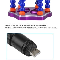 Multi-Functional Soldering Helping Hand With 6 Pc Flexible Arms Aluminum Alloy Soldering Station With Fan Magnifying Glass And Flashlight Magnifier PCB Welding Repair Station -Home-Tools 27174977 0004 4f17 9904 bcfcf85ddd12