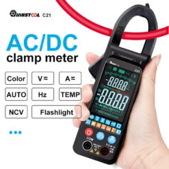 MUSTOOL C21 AC/DC Current Voltage Digital Clamp Meter Large Color Screen NCV 6000 Counts True RMS Automatic Measurement Smart Digital Multimeter