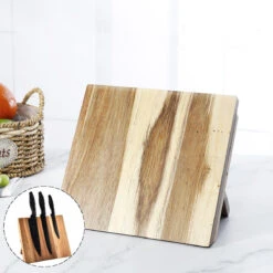 Wooden Magnetic Knifes Holder Block Kitchen Cookware Cutlery Storage Organizer Kitchen Storage Container -Home-Tools 2c2358b1 c5b2 45cd 9319 da1aa381457b