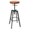 Adjustable Bar Chairs Wood Iron Counter Stool Retro Industrial Rotating Lift Bar Decorations -Home-Tools 2dc923d5 7cc9 4a65 8303 d0586d1d32fe