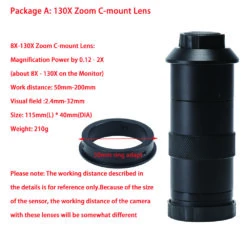 130X 180X 300X Industrial Adjustable Monocular Zoom CS C Mount Lens HDMI Video Microscope Camera -Home-Tools 33c56bf1 e454 4332 808e 2634a9539c9c