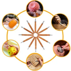 SK2 Carbon Steel 12-Piece Wood Carving Knife Set With Ergonomic Handles Ideal For Sculpting Whittling Crafts Beginners & Professional Woodworkers - All-in-one Kit In A Portable Canvas Bag -Home-Tools 35a7a99f 696d 4761 897f 125d7c02489a