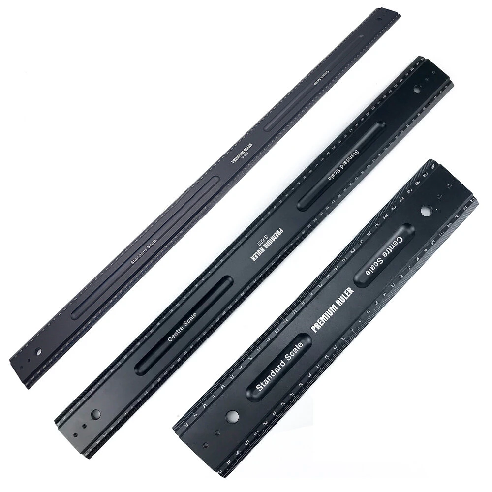 300/600/900mm Aluminum Alloy Marking Ruler Woodworking Scriber Square Multi-function Measuring Ruler 4 300/600/900mm Aluminum Alloy Marking Ruler Woodworking Scriber Square Multi-function Measuring Ruler - Image 2