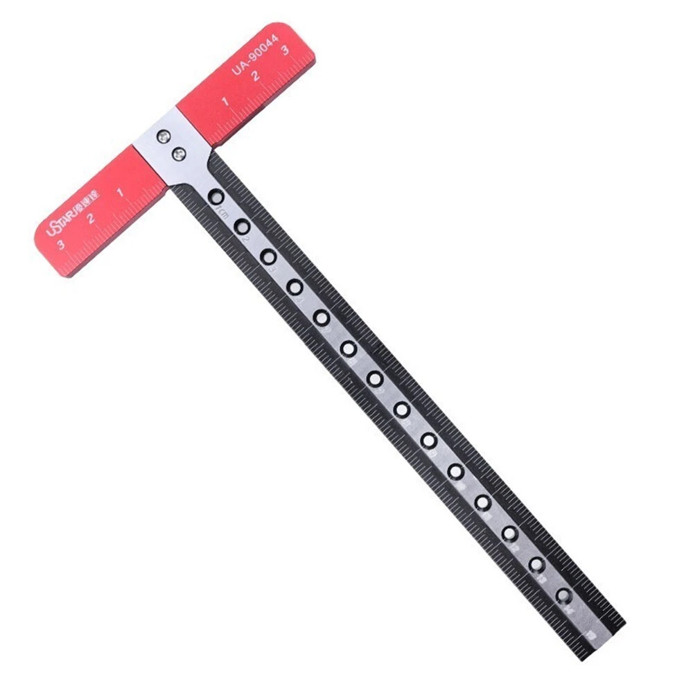 170mm T Ruler Hollow UA-90042 Right Angle Ruler Woodworking High-precision Drawing Aluminum CNC Measuring Hand Tools 3 170mm T Ruler Hollow UA-90042 Right Angle Ruler Woodworking High-precision Drawing Aluminum CNC Measuring Hand Tools