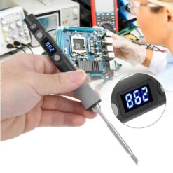 SQ-D60 60W Digital Soldering Iron Station DC12-24V Type-C Interface 100℃-400℃ Adjustable Temperature