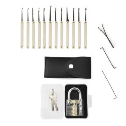 15Pcs Lock Picks Set Key Extractor Tool Unlocking Practice With Transparent Practice Padlock 25 15Pcs Lock Picks Set Key Extractor Tool Unlocking Practice With Transparent Practice Padlock -Home-Tools 380eaee7 8676 407b 8867 87a27961d585