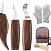 7 In 1 Wood Carving Tools Kit With Carving Hook Knife Wood Whittling Knife Chip Carving Knife Gloves Carving Knife Sharpener For Beginners Woodworking Kit