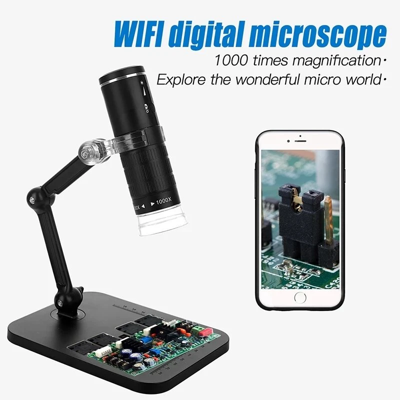 50X-1000X Wireless Digital Microscope Handheld USB HD Inspection Camera With Flexible Stand For Phone PC 5 50X-1000X Wireless Digital Microscope Handheld USB HD Inspection Camera With Flexible Stand For Phone PC - Image 3
