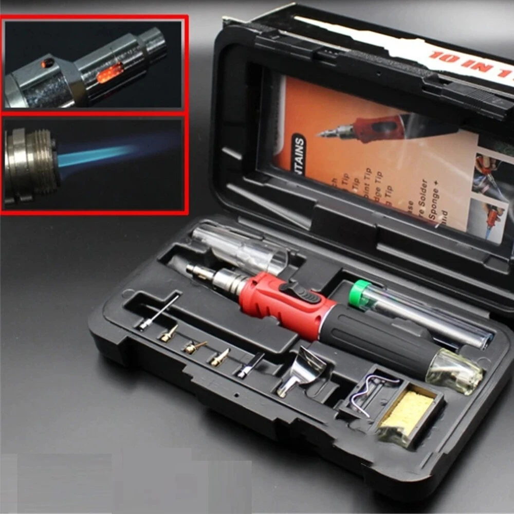 HS-1115K Soldering Iron Professional 10 In 1 Soldering Iron Set Butane Gas Soldering Iron Set 26ml Welding Torch Kit Tool 13 HS-1115K Soldering Iron Professional 10 In 1 Soldering Iron Set Butane Gas Soldering Iron Set 26ml Welding Torch Kit Tool - Image 11