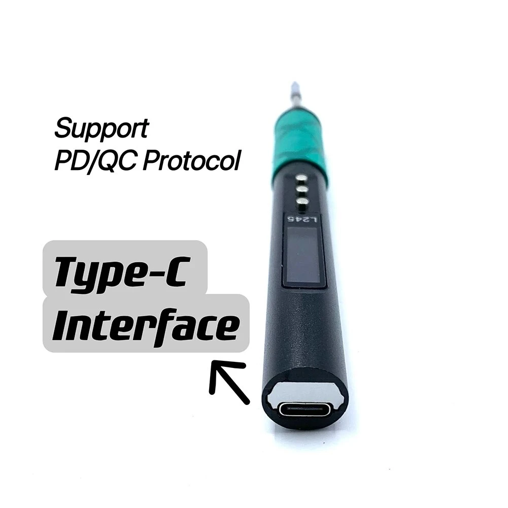 65W L245 Electric Soldering Iron Power Supplying Aluminum Alloy CNC Shell QC PD Type-C Compatible JBC245 11 65W L245 Electric Soldering Iron Power Supplying Aluminum Alloy CNC Shell QC PD Type-C Compatible JBC245 - Image 9