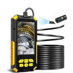 P50 1080P 8mm Dual Camera Piping Borescope Camera 4.5In IPS LCD Digital Inspection Camera With 6 LED For Car Sewer