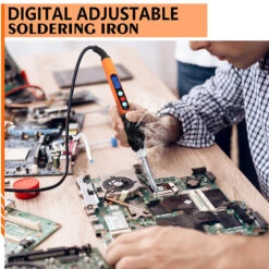 Handskit 90W Digital Display Soldering Iron Set Internal Heating Thermostat Adjustable Temperature Lcd Digital Display Soldering Iron With Switch With Hibernation Iron -Home-Tools 4042923e d9a1 4a79 ab4c 5ac773440f92