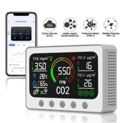 Tuya WIFI Smart CO2 Meter TVOC PM2.5 PM1.0 Temperature And Humidity Infrared Sensor Air Quality Monitor