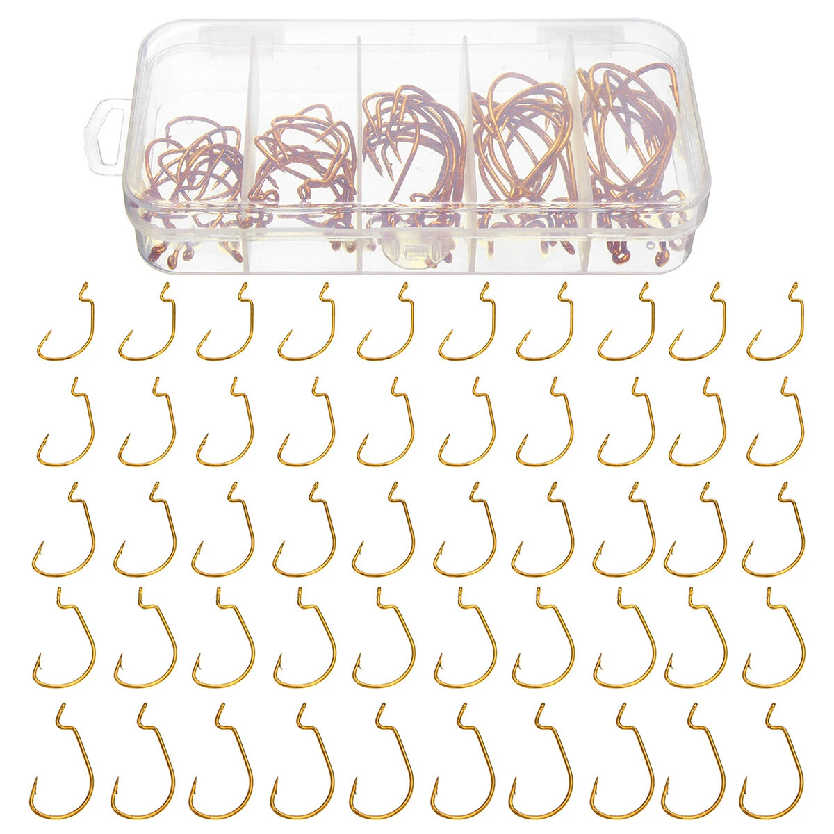 50PCS Three-color Fishing Hooks Light Portable Fishing Hooks With Storage Box 6 50PCS Three-color Fishing Hooks Light Portable Fishing Hooks With Storage Box - Image 4