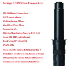 130X 180X 300X Industrial Adjustable Monocular Zoom CS C Mount Lens HDMI Video Microscope Camera -Home-Tools 454b5ec9 5cfd 4ac3 be63 6c0e52ec6396