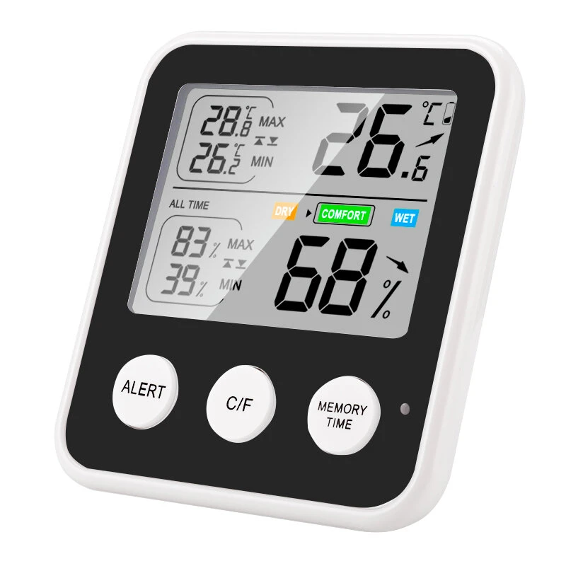 High-Precision Lcd Electronic Digital Display Indoor Temperature And Humidity Meter Multi-Functional Household 4 High-Precision Lcd Electronic Digital Display Indoor Temperature And Humidity Meter Multi-Functional Household - Image 2