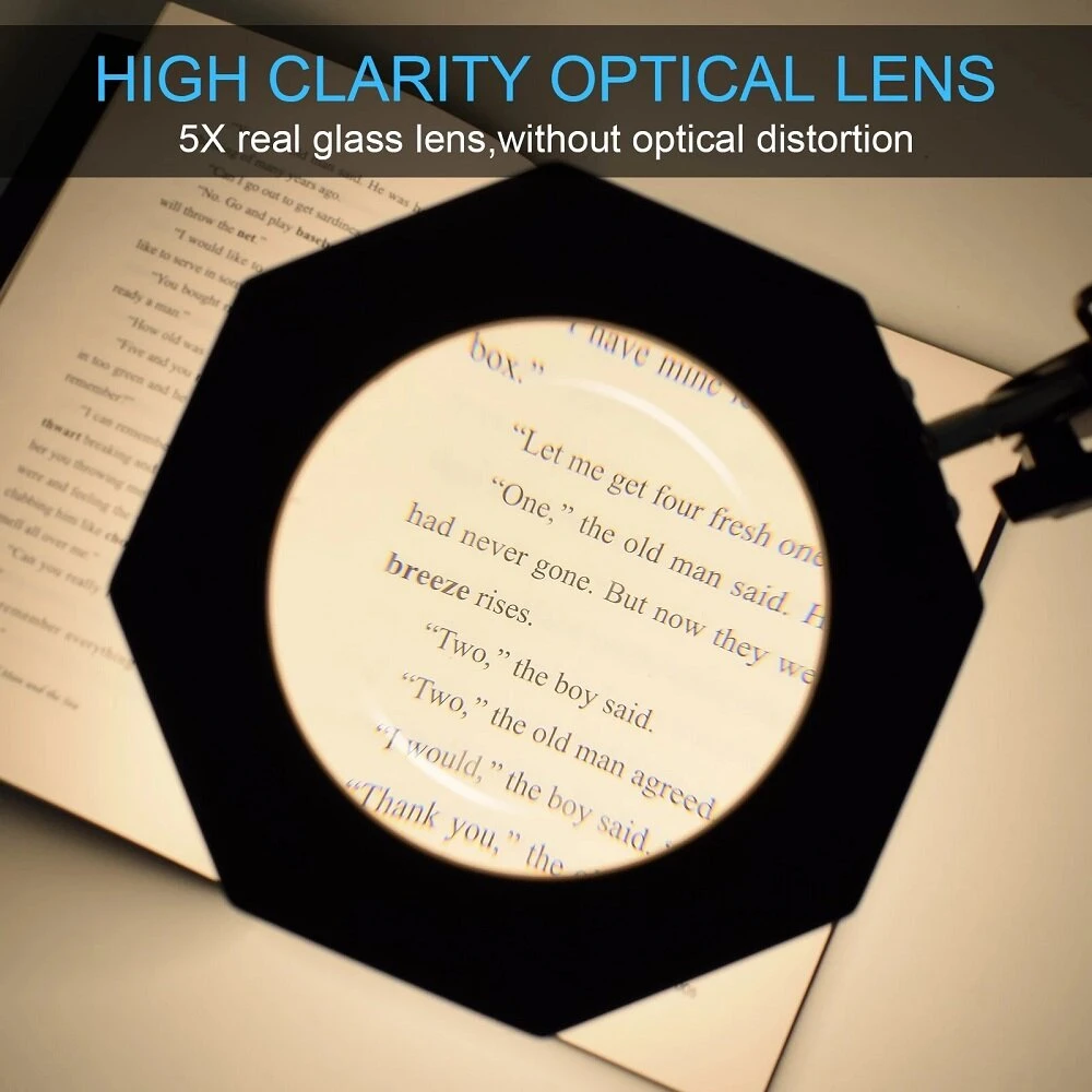 NEWACALOX USB 5X Folding Magnifier Table Clamp Soldering Third Hand Tool 3 Colors LED Illuminated Lamp Magnifying Glass 8 NEWACALOX USB 5X Folding Magnifier Table Clamp Soldering Third Hand Tool 3 Colors LED Illuminated Lamp Magnifying Glass - Image 6