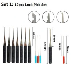 12PCS Locksmith Hand Tools Supplies Lock Pick Set Practice Handcrafted Tools For Lock Picking Practice -Home-Tools 48c1af56 0864 43d9 9cdb 722d6cde9e68