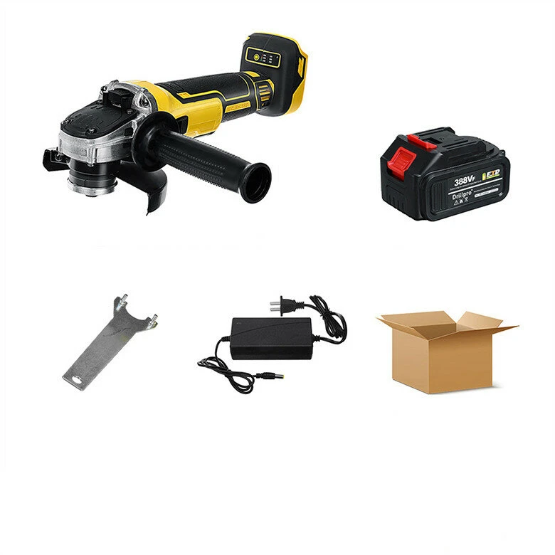 Drillpro 388VF 100mm/125mm Brushless Angle Grinder Wireless Rechargeable Wood Metal Cutting Polishing Tool W/ 1/2 Battery 13 Drillpro 388VF 100mm/125mm Brushless Angle Grinder Wireless Rechargeable Wood Metal Cutting Polishing Tool W/ 1/2 Battery - Image 11