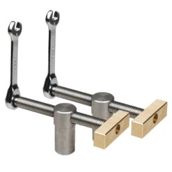 1/2PCS Ganwei 19MM/20MM Woodworking Table Vice Clamp Tiger Clamp And Lock Set With Brass And Stainless Steel Ratchet For Secure Joinery And Fixtures Ratchet Mechanism Ideal For CNC And Woodworking