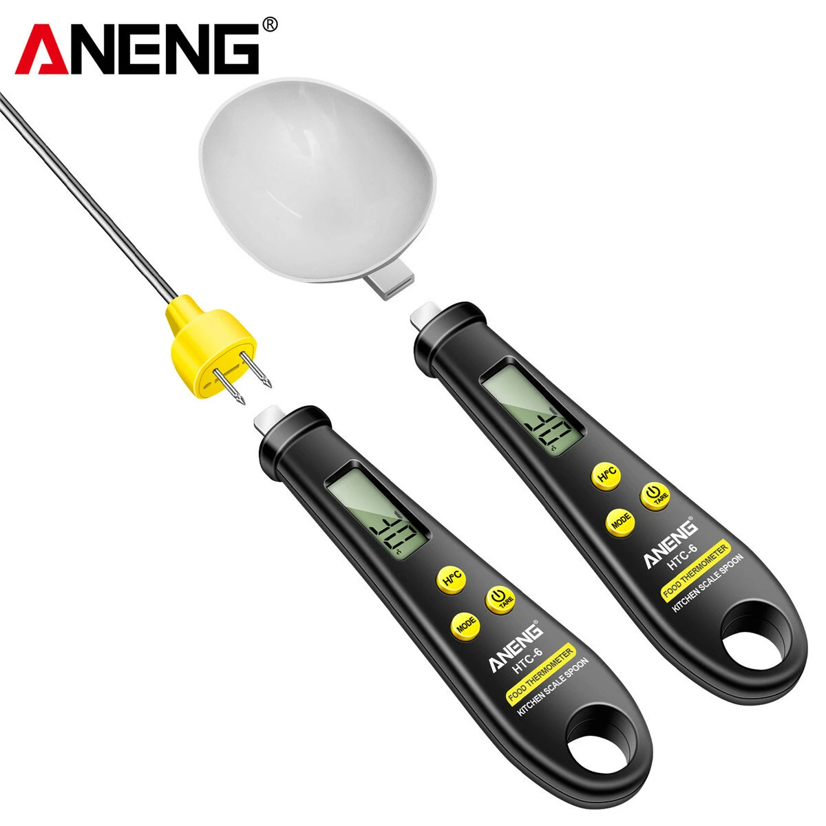 ANENG HTC-6 Multifunctional Kitchen Tool Electronic Weighing Spoon With Integrated Food Thermometer Precise Gram/Ounce/Pound Conversion Durable ABS And Stainless Steel 5 ANENG HTC-6 Multifunctional Kitchen Tool Electronic Weighing Spoon With Integrated Food Thermometer Precise Gram/Ounce/Pound Conversion Durable ABS And Stainless Steel - Image 3