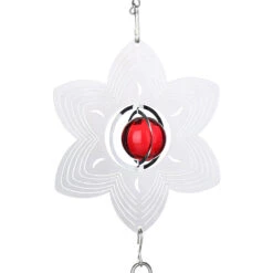 3D Metal Hanging Wind Spinner Wind Chime With H Elix Tail Glass Ball Center Decorations -Home-Tools 5078ab83 e6e7 40ae 9918 94c591cffe49