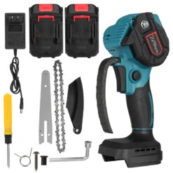 VIOLEWORKS 88VF 6 Inch Portable Electric Pruning Chain Saw Rechargeable Small Woodworking Chainsaw W/ 1/2pcs Battery -Home-Tools 50951893 132a 430e 9725 46e3b4f1979c