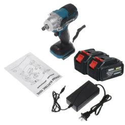 Drillpro 388VF 2 In1 520N.M Brushless Impact Cordless Electric Wrench Power Tool W/ 1/2x Battery -Home-Tools 52a5facd 766c 46f5 be4c 1d5c2471f05b