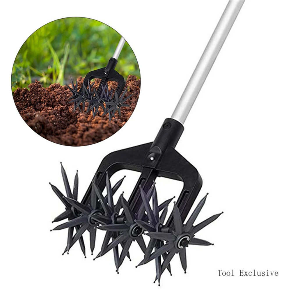 Rotary Cultivator 2 In 1 Garden Tool Garden Lawn Manual Soil Plowing Tool Adjustable Manual Lawn Aerators Rotary Tiller 4 Rotary Cultivator 2 In 1 Garden Tool Garden Lawn Manual Soil Plowing Tool Adjustable Manual Lawn Aerators Rotary Tiller - Image 2