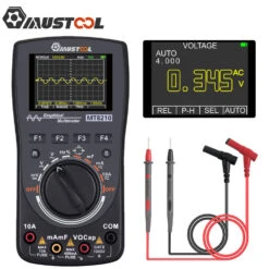MUSTOOL MT8210 Intelligent Graphical Digital Oscilloscope Multimeter 2 In 1 With 2.4 Inches Color Screen 1MHz Bandwidth 2.5Msps Sampling Rate For DIY And Electronic Test