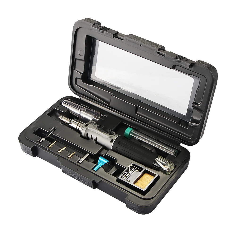 HS-1115K Soldering Iron Professional 10 In 1 Soldering Iron Set Butane Gas Soldering Iron Set 26ml Welding Torch Kit Tool 15 HS-1115K Soldering Iron Professional 10 In 1 Soldering Iron Set Butane Gas Soldering Iron Set 26ml Welding Torch Kit Tool - Image 13