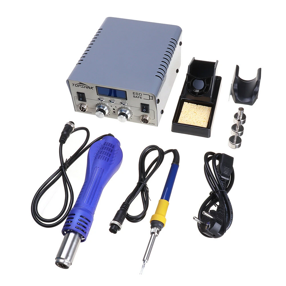 Topshak TS-CD4 680W 2 In 1 Rework Hot Air LCD Digital Display Soldering Station Independent Switch 3 Preset Memory Buttons PID Temperature Control Auto Standby & Working USB Charging Port Soldering Station 11 Topshak TS-CD4 680W 2 In 1 Rework Hot Air LCD Digital Display Soldering Station Independent Switch 3 Preset Memory Buttons PID Temperature Control Auto Standby & Working USB Charging Port Soldering Station - Image 9