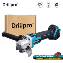 Drillpro 800W Adjustable Speed Brushless Angle Grinder 100mm/125mm Electric Grinding Cutting Polishing Machine